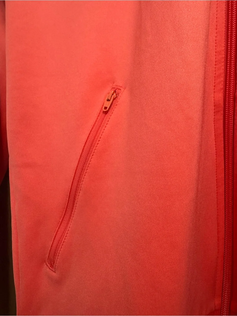 Women’s Large Adidas Coral Pink Trefoil Zip Track Jacket like New - Picture 9 of 10